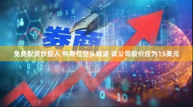 免费配资炒股入 特斯拉空头喊话 该公司股价应为15美元